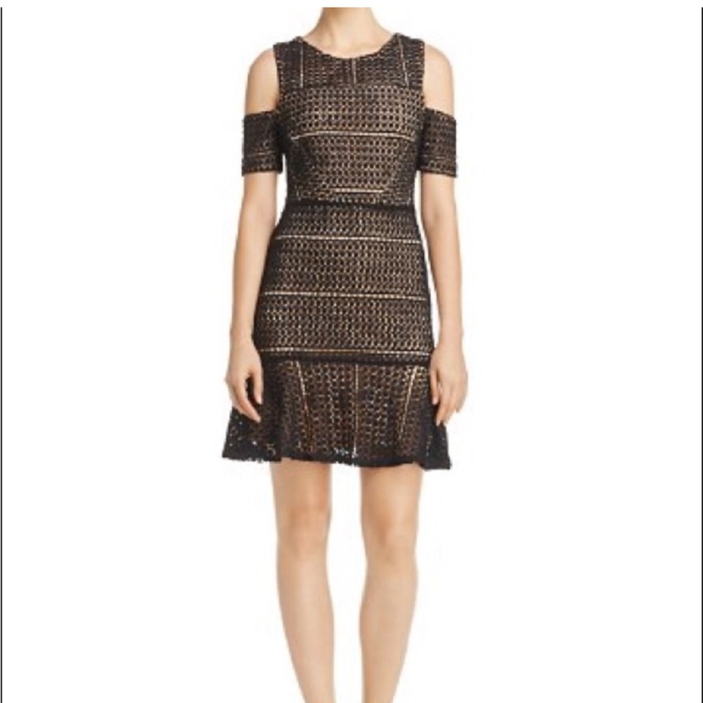 NWT Aqua Black Lace Cocktail Dress S M